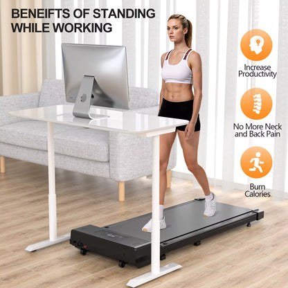 New Removable Walking Pad Foldable Electric Home Treadmill with Handrail & Remote Controller Motor Driven for Exercise