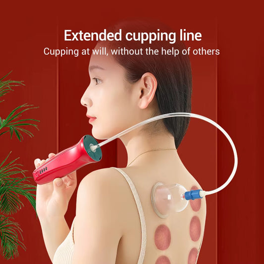 Electric Intelligent Scraping and Cupping Device Household Wireless Cupping 6 Cans Painless Scraping Dredge Meridian Health Care