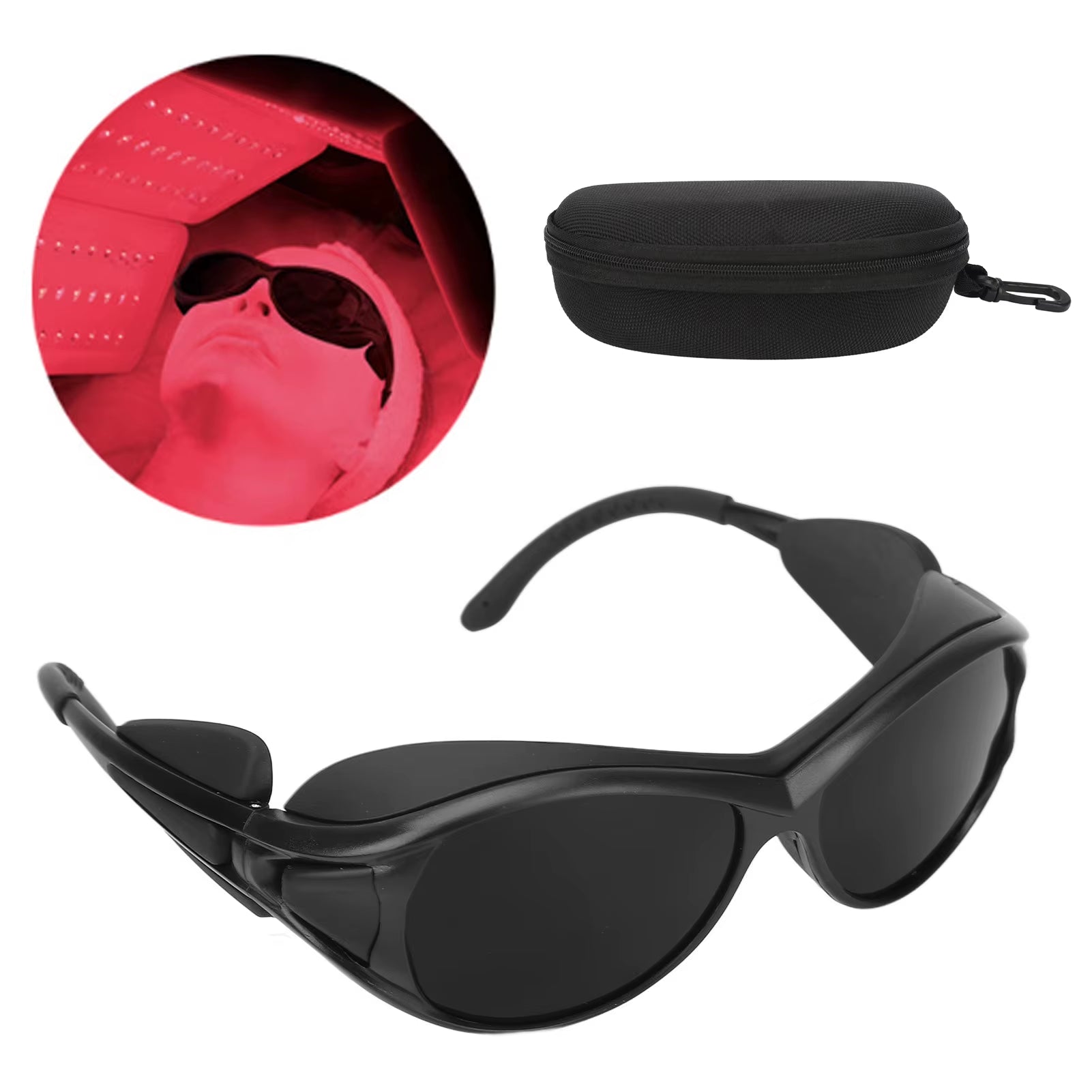 Laser Safety Glasses Red LED Light Protective Glasses Eyes for Tanning Goggles UV Blocking IPL Laser Safety Glasses